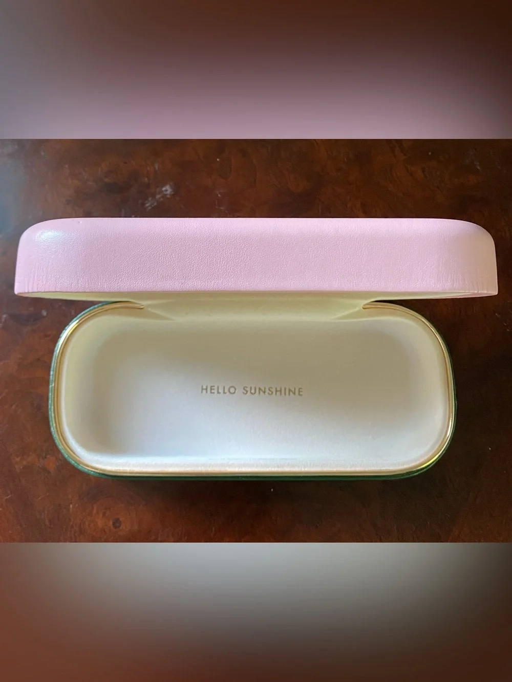kate spade NY Glasses/Sunglasses Case,  Pink and Hunter Green